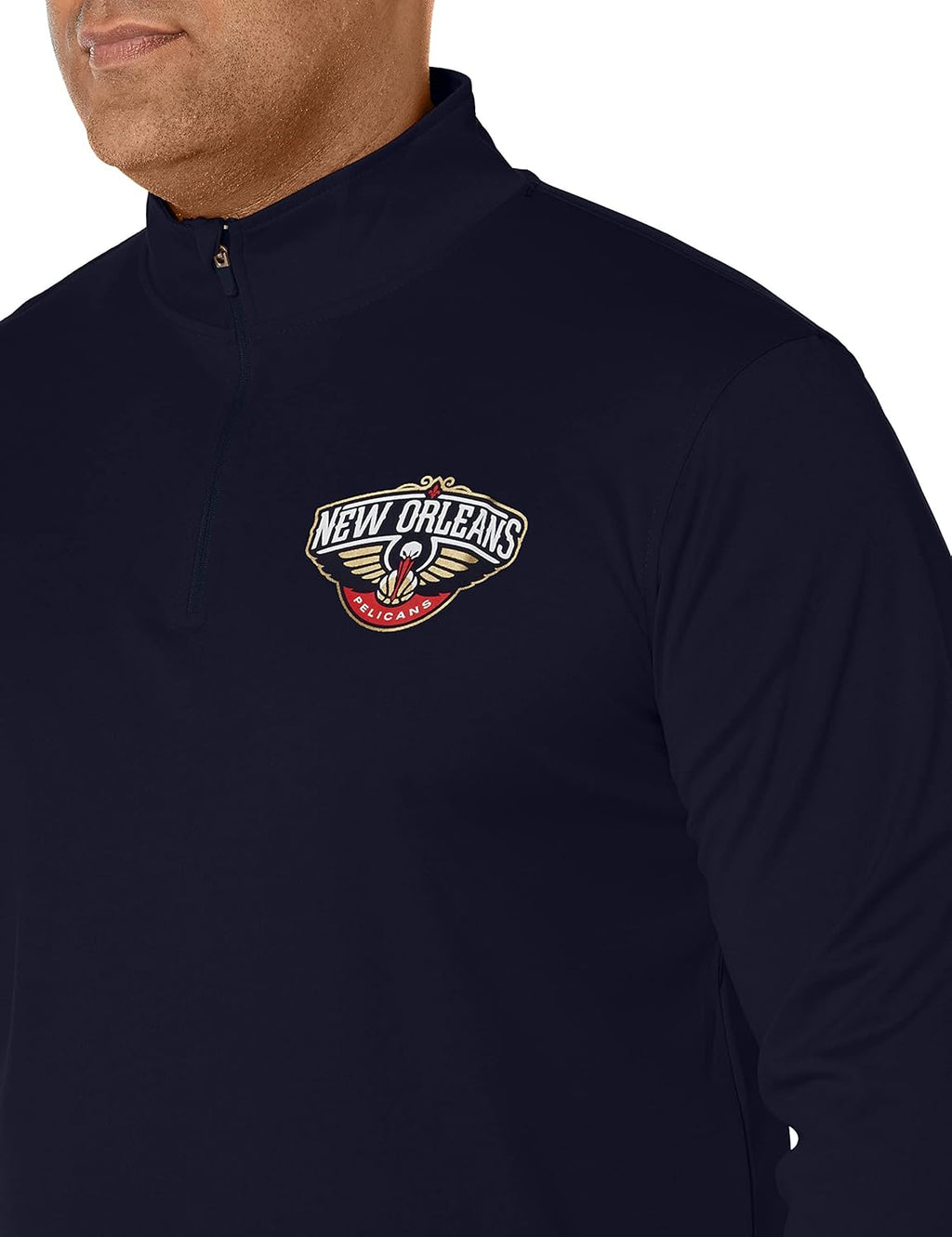 Men'S NBA Official Super Soft Quarter Zip Long Sleeve T-Shirt